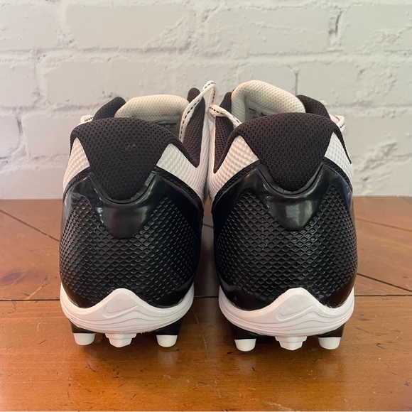 Nike Men\'s Alpha Pro Fly Wire Cleats Black White Size 15